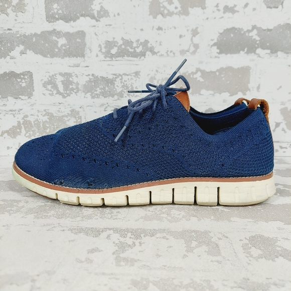 Cole Haan Other - Cole Haan Men's Blue Zerogrand Stitchlite Wing Tip Oxford Sneakers M234